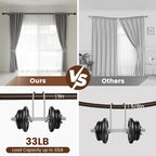 1” Diameter brown curtain rod Itself is 30 to 60 inch. 1 Pack Fits 30-54 inch - Image 4