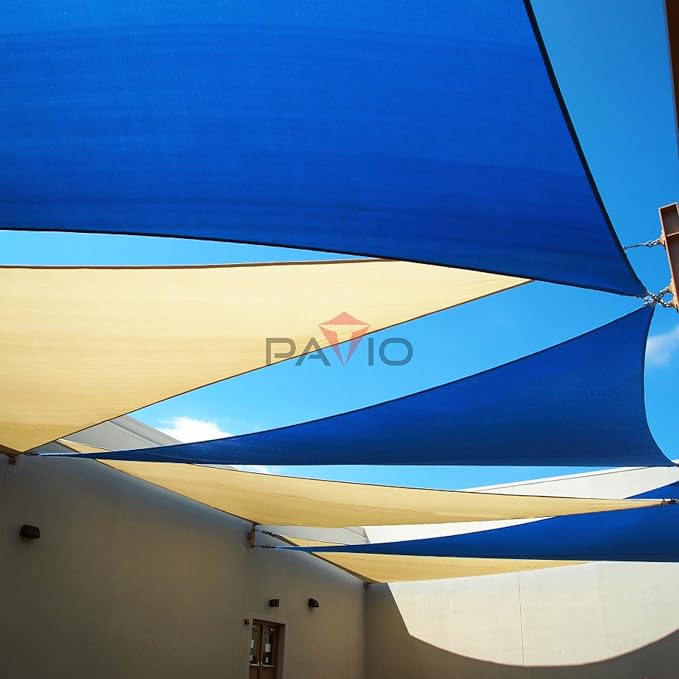 Patio Paradise 7' x 7' x 7' Sun Shade Sail Triangle Canopy Shade Cloth Fabric - Image 6