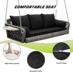 Grepatio Wicker Hanging Porch Swing - Image 4