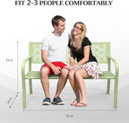 VINGLI 50" Outdoor Bench Metal - Image 3
