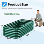 Quictent Galvanized Raised Garden Bed Kit, Strengthened by Crossbar, Dark Green - Image 6