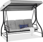 Best Choice Products 3-Seat Outdoor Large Converting Canopy Swing Glider by BestChoiceProducts