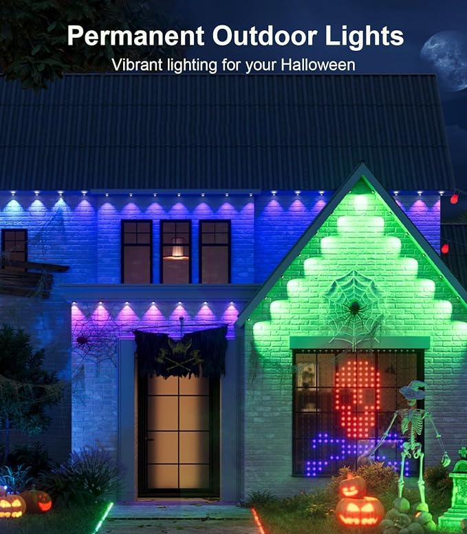 300FT Permanent Outdoor Lights for House, Smart Color Change Eaves LED Lights - Image 9