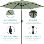 Best Choice Products 7.5ft Heavy-Duty Round Outdoor Market Table Patio Umbrella - Image 5