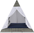 SOFTSEA Outdoor Sunbed with Cushions and Colorful Pillows, Patio Tent Shape - Image 9