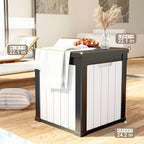 DRATO 51 Gallon Deck Boxes Resin Outdoor Storage Box UV Resistant Outside Deck - Image 4