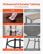 VEVOR Outdoor Round Bar Table, 23.7 in Counter Bar Height Bistro Table - Image 5