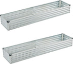 6x1.5x1ft Galvanized Raised Garden Bed, Outdoor Planter Box Metal Patio Kit by Foxlang