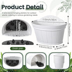 Layhit 6 Pcs Wall Hanging Planters Outdoor Pot Planter Wine Barrel Planter - Image 2