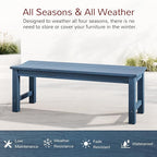 Stoog Outdoor Benches Set of 2, 2-Person Patio Dining Bench, Waterproof HIPS - Image 4