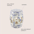 JONATHAN Y TBL1027A Lucky Coins 16" Chinese Ceramic Drum Indoor/Outdoor Garden - Image 5