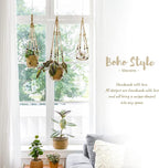 Mkono Macrame Plant Hanger Indoor Jute Hanging Planter Basket - Image 4