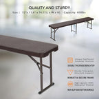 VINGLI 6 feet Plastic Folding Bench, Portable in/Outdoor Picnic Party Camping - Image 3