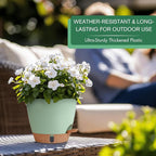 montresor 2 Pack 8 inch Plant Pots, PP Plastic Self Watering Plant Pot - Image 3