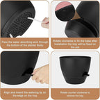 Plant Pots 10/9/8/7.5/7 Inch Self Watering Pots, Plastic Flower Pots, Nursery - Image 2