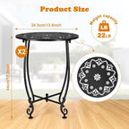 2 Pack 14Inch Outdoor Side Tables - Image 3