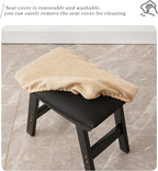 Foot Stool, Bamboo Small Sofa Foot Rest Under Desk, Extra Seating - Image 5