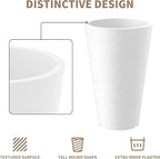 Kante Tall Round Planter Set of 2, 15 Inch Tall Decorative Planter Pots - Image 8