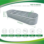 Gardmax Galvanized Raised Garden Bed, Lightweight Planter Boxes Outdoor - Image 3