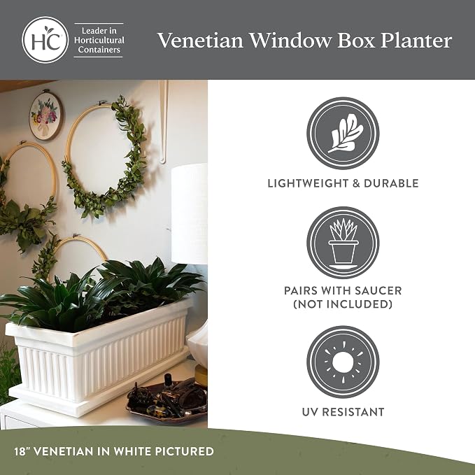 The HC Companies 18 Inch Venetian Window Planter Box - Image 2