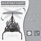 Oakcloud 3-Seat Outdoor Porch Swing - Image 4