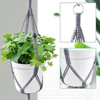 Belit 2 Pack Double Macrame Plant Hangers 2 Tier Hanging Planter Basket - Image 3