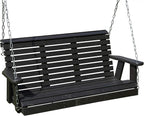 Poly Lumber Wood 5FT Porch Swing Amish Craftsmandship Made in USA HDPE by Unknown