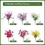 INQCMY Artificial Flowers for Outdoors Fake Plants Spring Decoration, 12 - Image 2