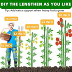 Garden Stakes 16 Inch 70 Pack, Diy 4ft 5ft 6ft 7ft 8ft Tomato Stakes Plastic - Image 3