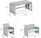 Best Choice Products 4-Piece Outdoor Wicker Patio Conversation Furniture Set - Image 7