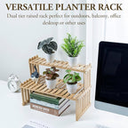 MyGift Natural Bamboo Indoor Plant Stand - Image 2