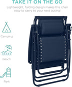 Best Choice Products Folding Zero Gravity Outdoor Recliner Patio Lounge Chair - Image 7