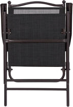 Giantex Set of 2 Patio Folding Chairs, Outdoor Patio Dining Chairs w/Armrest - Image 6