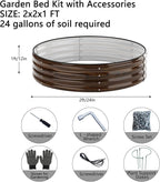 Galvanized Metal Raised Garden Bed Kit - Image 2