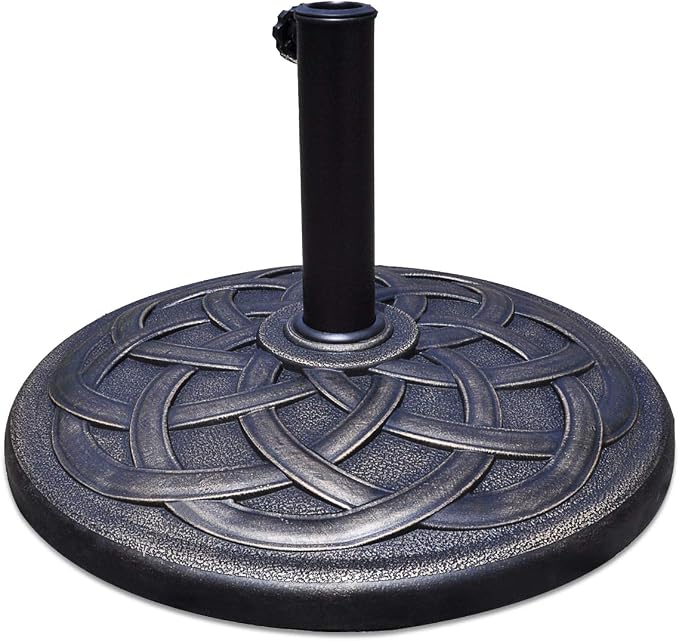 Giantex 43lbs Patio Market Umbrella Base, Heavy Duty Outdoor Stand, Cast Iron by Giantex