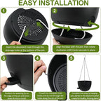 WOUSIWER Self Watering Hanging Planters, 2 Pack 12'' Plastic Pots - Image 7