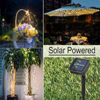 ZNYCYE Solar Waterfall Fairy Bunch Lights Outdoor Waterproof 200LEDs 8 Modes - Image 2