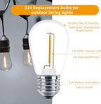 Meconard 24 Pack LED S14 Replacement Light Bulbs, Shatterproof Outdoor 1 Watt - Image 4