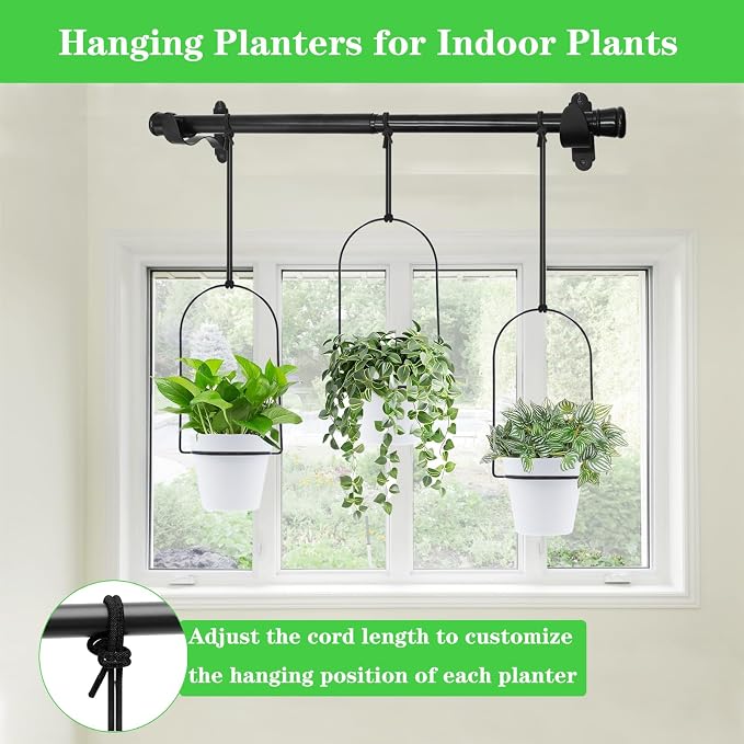 DOUBFIVSY Hanging Planters for Indoor Plants Plant Hanger, Adjustable Hanging - Image 5