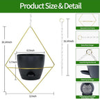 Hanging Planters for Indoor Plants, 2 Set Self Watering Hanging Flower Pots - Image 3