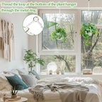 Hanging Planters for Indoor Plants, 2 Set Self Watering Hanging Flower Pots - Image 3