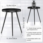 SYQ Round Metal Side Table Small End Table - Image 3