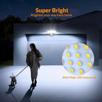 LEPOWER 1600LM LED Solar Security Lights Motion Outdoor, 5500K White Light - Image 3