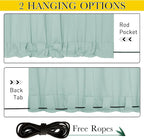 NICETOWN 2 Panels Weighted Blackout Aqua Blue Outdoor Curtains - Image 2