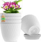 7 inch Plant Pots, 5 Pack Flower Pots by WSMKSZ