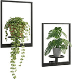 2 Pack Plant Stand Indoor Outdoor Hanging Planters by NUZZERO