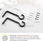 5.7 Inch 2 Pack Heavy Duty Outdoor Plant Hangers, Iron Hanging Plant Brackets - Image 3