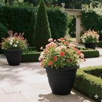 20 Inch Large Plant Pots Outdoor, 6 Pack Black Plastic Planters - Image 3