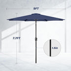 Simple Deluxe 9' Patio Umbrella Outdoor Table Market Yard Umbrella - Image 2