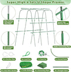 Cucumber Trellis for Raised Beds, 63 x 45 Inch U-Shaped Garden Trellis for - Image 2